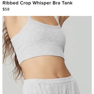 Alo Ribbed Cropped Whisper Bra Tank